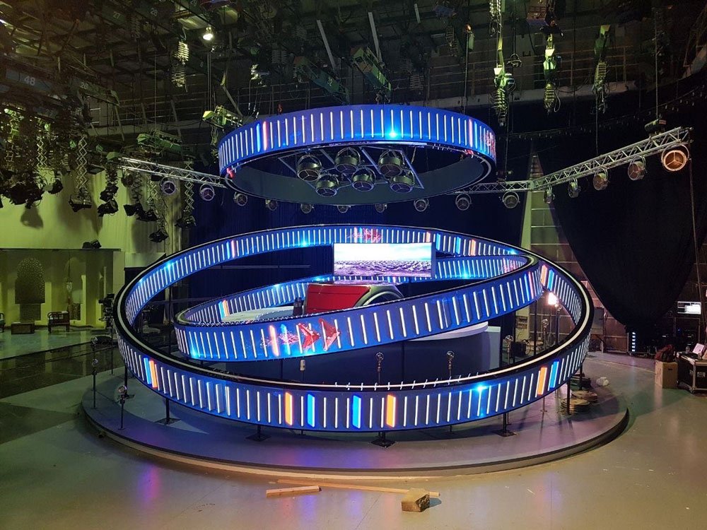 Flexible LED display screens link image